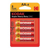 батарейки KODAK (КОДАК) R6  4шт солевые 1/20 блистер 60021 Мин.заказ=2
